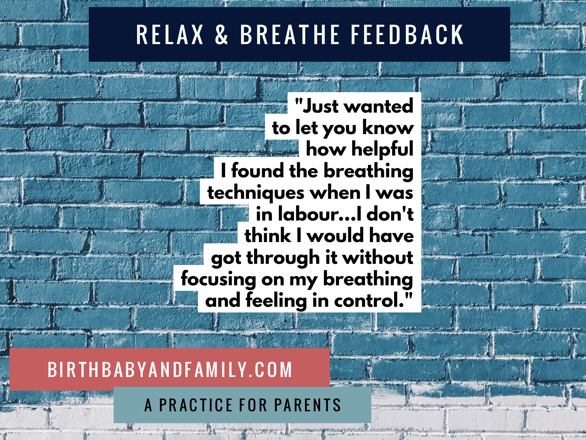 relax &amp; breathe feedback