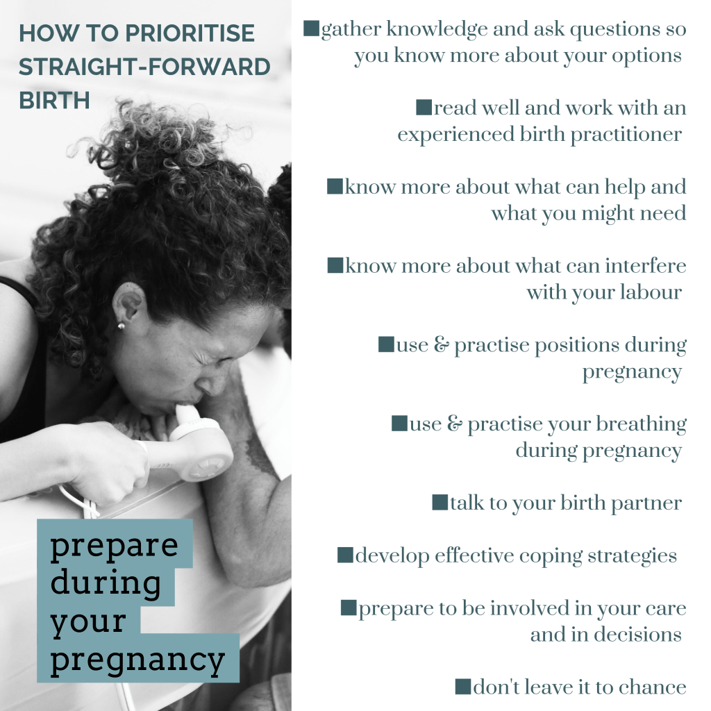 Prioritising straightforward birth