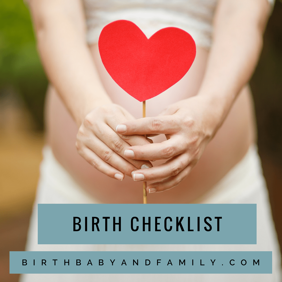 Checklist for labour &&nbsp;birth