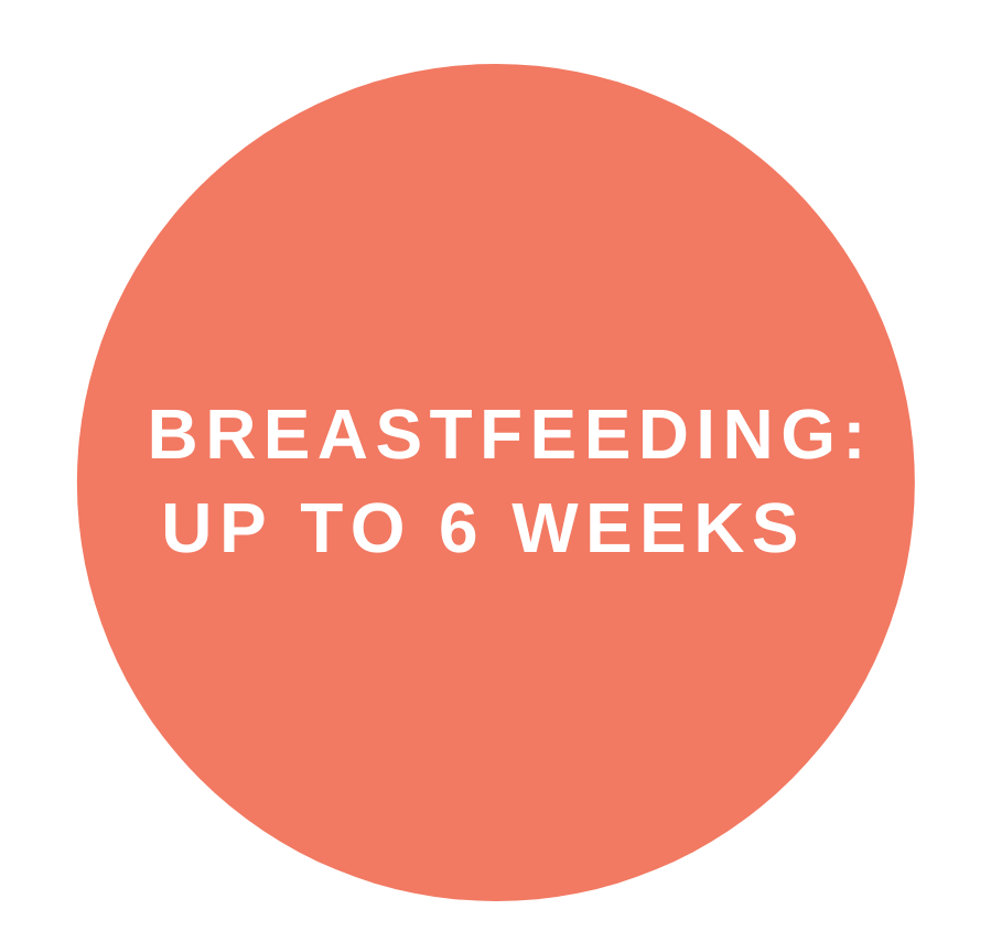 Breastfeeding: Up to 6&nbsp;weeks